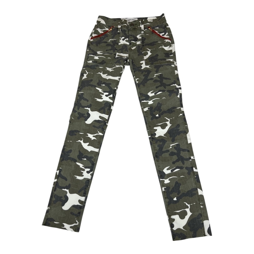 Etienne Marcel Camo Skinny‎ Jeans Red Zip Detail Size 25